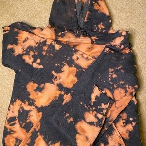 bleach tie dye hoodie